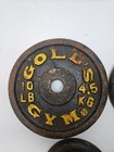  4  10  2x-5lb  3 Lbs Weight Plates Vintage Gold   s Gym  1    Barbell 23 Lbs Total