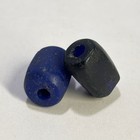 2 Old Dogon Marvered Blue Trade Beads