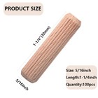 Fluted Wood Dowel Pins  100pcs Fluted Wood Dowels Rods 5 16inch   Hardwood Cr   