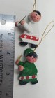Mixed Lot Of  16 Vintage Hand Painted  Wooden Christmas Ornaments 1 75 