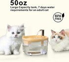 Automatic Dog Cat Water Fountain Pet Drinking Fountain Dispenser 50oz For 7 Days
