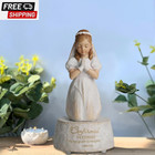 Music Box Figurines  Confirmation Religious Musical  Hand Painted Catholic Confi