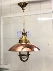Maritime Nautical Solid Brass With Copper Shade Replica Antique Hanging Light