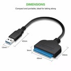 Sata To Usb 3 0 2 5 3 5 Inch Hdd Ssd Hard Drive Converter Cable Adapter