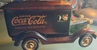 Vintage 1999 Coca Cola Wooden Panel Delivery Truck - Wheels Roll - All Wood-8 In