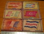 Vintage Cigar Tobacco Felt Flags  6 Different  Un-cut     5 1 2  X 8 