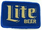 Miller Brewery Patch  Lite Beer  Blue  Background   1-3 4  X 2-1 2        New