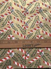 Vtg Christmas Wrapping Paper Gift Wrap Gorgeous Candy Cane On Gold 1960 Nos