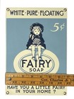 Vintage Sign Fairy Soap Metal Advertising Porcelain Enamel 10 X 7 Reproduction