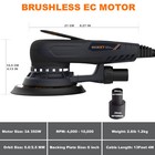 Maxxt Brushless Random Orbital Sander 350w Variable Speed 150mm  6   5 0mm Orbit