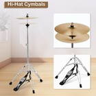 Adult Drum Set 5-piece 22 In Complete Full Size Drum Kit With Throne Stand