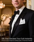 100  Silk White Pocket Squares For Men  Suit Handkerchiefs For Wedding Tuxedo