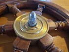 24  Maritime Boat ship Wooden Helm Wheel Brass Hub Wall home Decorative Decor