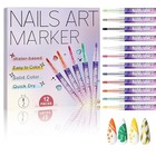12 Colors Nail Art Pens Set  Nail Art Markers Polish Pen For 3d  Drawing