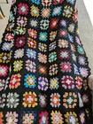 New Handmade Multicolor Lap Blanket Throw Crochet Granny Square Afghan 28  X 39 