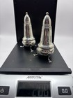 Vtg Crown Sterling Silver Salt Pepper Shakers 210 Grams