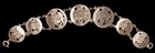 Vintage Silver Peru Bracelet Dinero   1 5 Sol Coins
