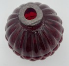 Vtg 1900   s Lightning Rod Ball Saturated  Ruby Red Colored Glass Roof Home Decor