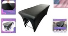 Universal 6ft Massage Table Cover   Lash Bed Topper     Black Stretch Elegance