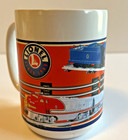 Transportation Coffee Mug Lionel Trains Blue Orange Cup Railroad Train Vintage