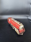 Hafner Vintage Tin Wind-up Toy Train Locomotive Engine Red  Wind Up Works