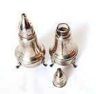 Elegant Antique Sterling Silver        Salt   Pepper Shakers        Claw Feet        4-1 4  