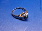 10k Yellow Gold Oval Emerald Diamond Cluster Cocktail Ring 2 2g Vintage Fine 