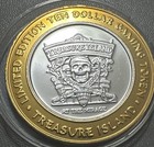 Treasure Island Millennium Series Las Vegas  10 Gaming Token 999 Silver  1751 