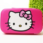Sanrio Hello Kitty Molded Pencil Box Pencil Bag Zipper Cosmetic Pouch Pen Bag