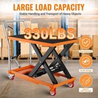 Hydraulic Lift Table Cart Manual Single Scissor Lift Table 330lbs Capacity 28 5 