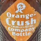 Vintage 40   s Orange Crush Bottle 7oz  Brown amber Krinkly Honeycomb Style