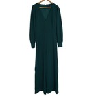 Lulus Celebrating Romance Emerald Green Long Sleeve Wide-leg Jumpsuit Size Large