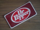 Vintage  Dr Pepper License Plate Embossed Metal New Old Stock Soda  2157