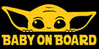 Baby Yoda On Board  Grogu  Mandalorian  Star Wars  Decal Sticker For Car  Laptop