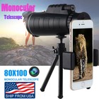 Day   Night Vision 80x100 Zoom Hd Monocular Starscope Monocular Telescope Bak4