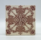 Victorian Fireplace Tile Transfer Printed Floral Decorative Art Tile C1900 Ae5