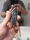  Possible Meteorite   Has Alot Of Shiny Crystal Like Flakes Black  Heavy hard