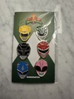 Power Rangers Mmpr Helmet Enamel Pin Set     6 Pins     New     Kickstarter Exclusive