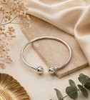 Thick Sterling Silver Ankle Bangle  925 Plain Adjustable Bracelet  Handmade Ever