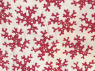 Antique French Red Coral Seaweed Fabric Remnant 19thc Red Calico Rare Exquisite 
