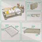 Dish Drying Rack With Drainer Plate - Metal Kitchen Countertop Organizer space S