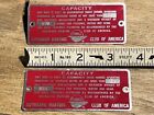 Vintage 1960 s Boating Club Of America Spec Tags Naden Industries Aluminum Boats