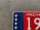 Rare 1976 Michigan Special Equipment License Plate All Original With Wear Etc