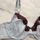 Victoria s Secret Bra Tease Blue Sheer Mesh   Lace Unlined Underwire Demi Nwt