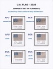  new  2026 Us Flag Set  complete Set Of 6 Singles  2026 Mnh   after 06 09 26  