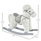 Kids Rocking Horse Bonus Bear Soft Plush Ride-on Toy Neigh Sounds Toddler Gift