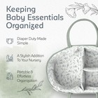 Kiddycare Diaper Caddy Organizer For Baby Nursery Large  Basil  leaf Print  