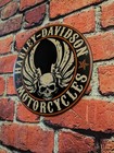 Harley Davidson Motorcycles Metal Sign   12  Round   Garage Mancave Decor Gift