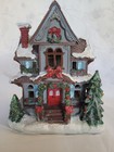 Miniature Distressed Led Light-up Snowy Victorian Christmas House 7 25 