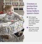 Boppy Shopping Cart   Restaurant High Chair Cover Sunshine Gray Yellow White